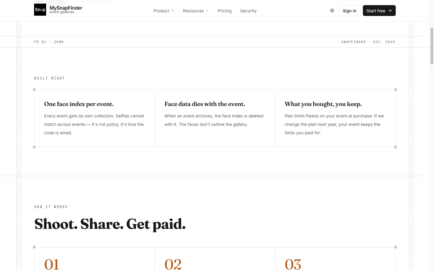SnapFinder — website screenshot